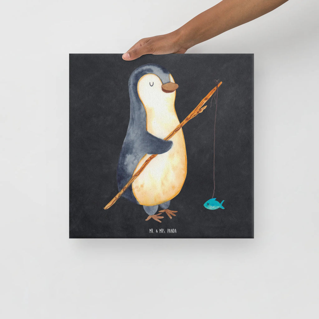 Canvas picture Penguin angler Kunstdruck, Leinwand, Pinguin, Angler, Tagesplan, Freundinnen, Wochenende, Motivation, Neustart, Hobby, Angeln, Tagträume, Geschenkidee, Planer, Plan, Pinguine, Urlaub, Geschenk