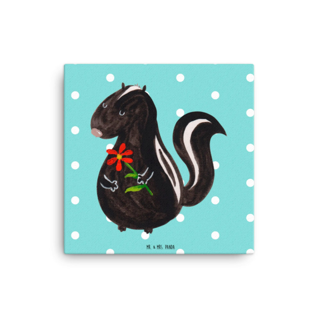 Leinwand Bild Stinktier Blume Kunstdruck, Leinwand, Stinktier, Skunk, Tagträumer, Stinker, Raubtier, Träume, Wildtier, Dreams, Stinki, Verträumt