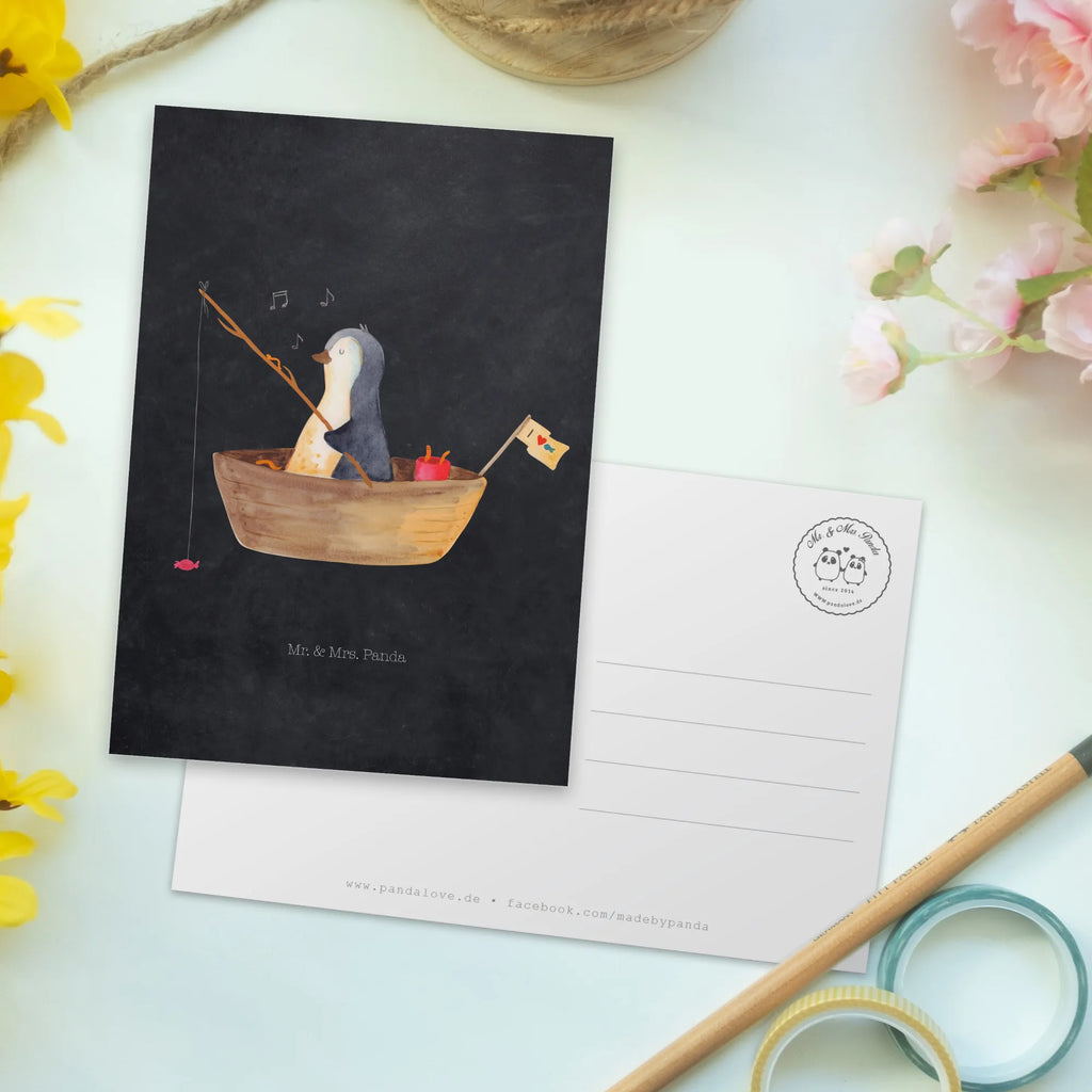 Postkarte Pinguin Angelboot Ansichtskarten, Fotokarte, Designkarte, spruchkarte, bildkarte, Kunstkarten, Grußkarte, Motivkarte, Postkarten, einzelkarte, Ansichtskarte, kunstkarte, Postkarte, Pinguin, Angelboot, Neustart, Lebenslust, Geschenkidee Liebeskummer, Motivation, Pinguine, Angeln, Genießen, Trennung, Scheidung, Neuanfang, Boot, Leben
