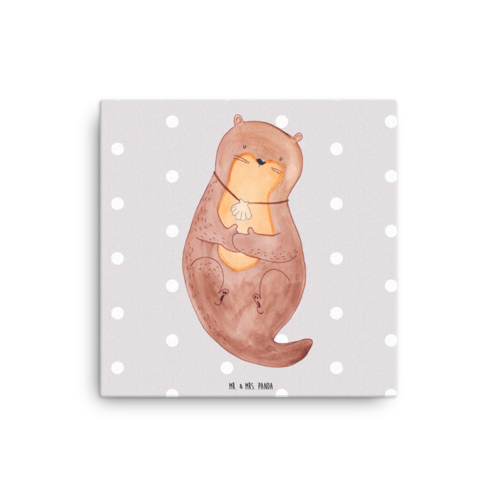 Leinwand Bild Otter Muschel Leinwand, Kunstdruck, Otter, Seeotter, Fischotter, Tagträumen, Büro, Träumen, Otterliebe, Motivation, Grübeln