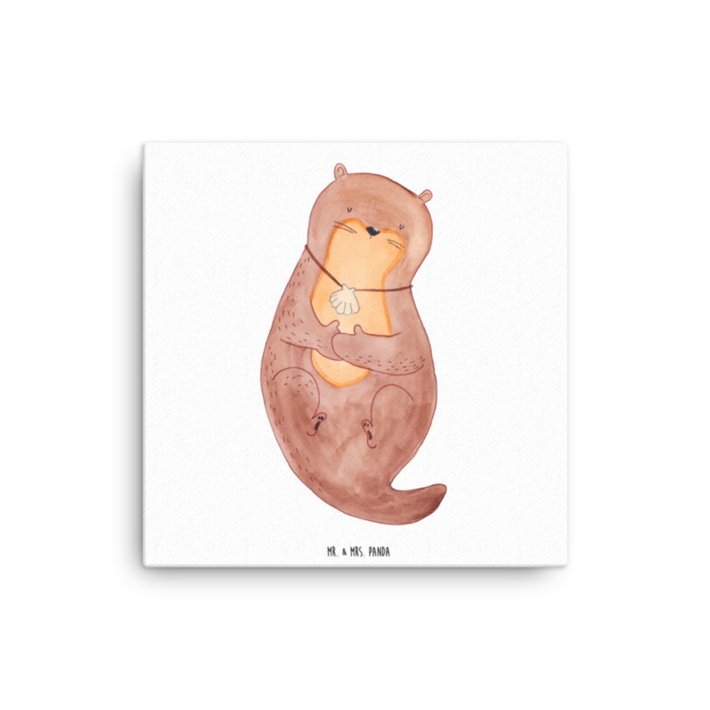 Leinwand Bild Otter Muschel Leinwand, Kunstdruck, Otter, Seeotter, Fischotter, Tagträumen, Büro, Träumen, Otterliebe, Motivation, Grübeln
