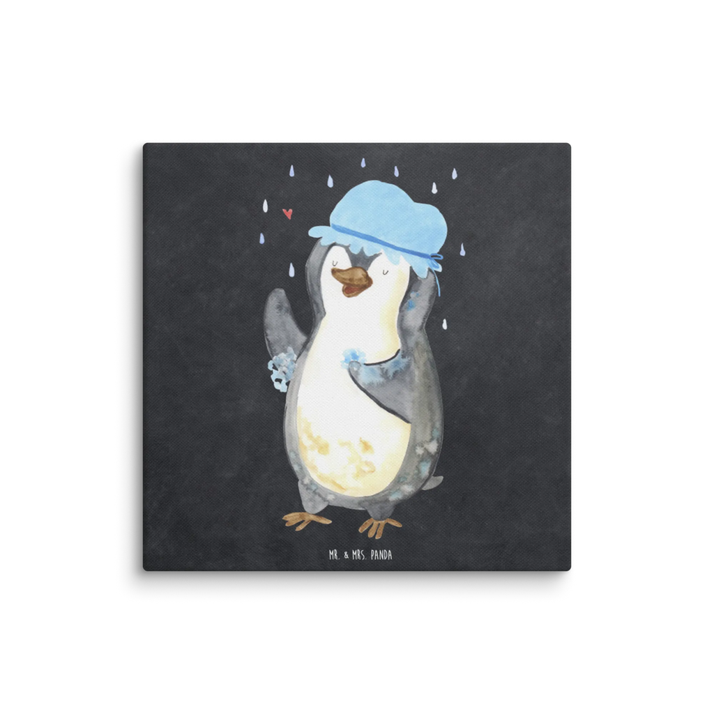 Canvas picture Penguin have a shower Leinwand, Kunstdruck, Pinguin, Lebensmotto, Pinguine, Neuanfang, glücklich sein, Dusche, Neustart, Duschen, Motivation