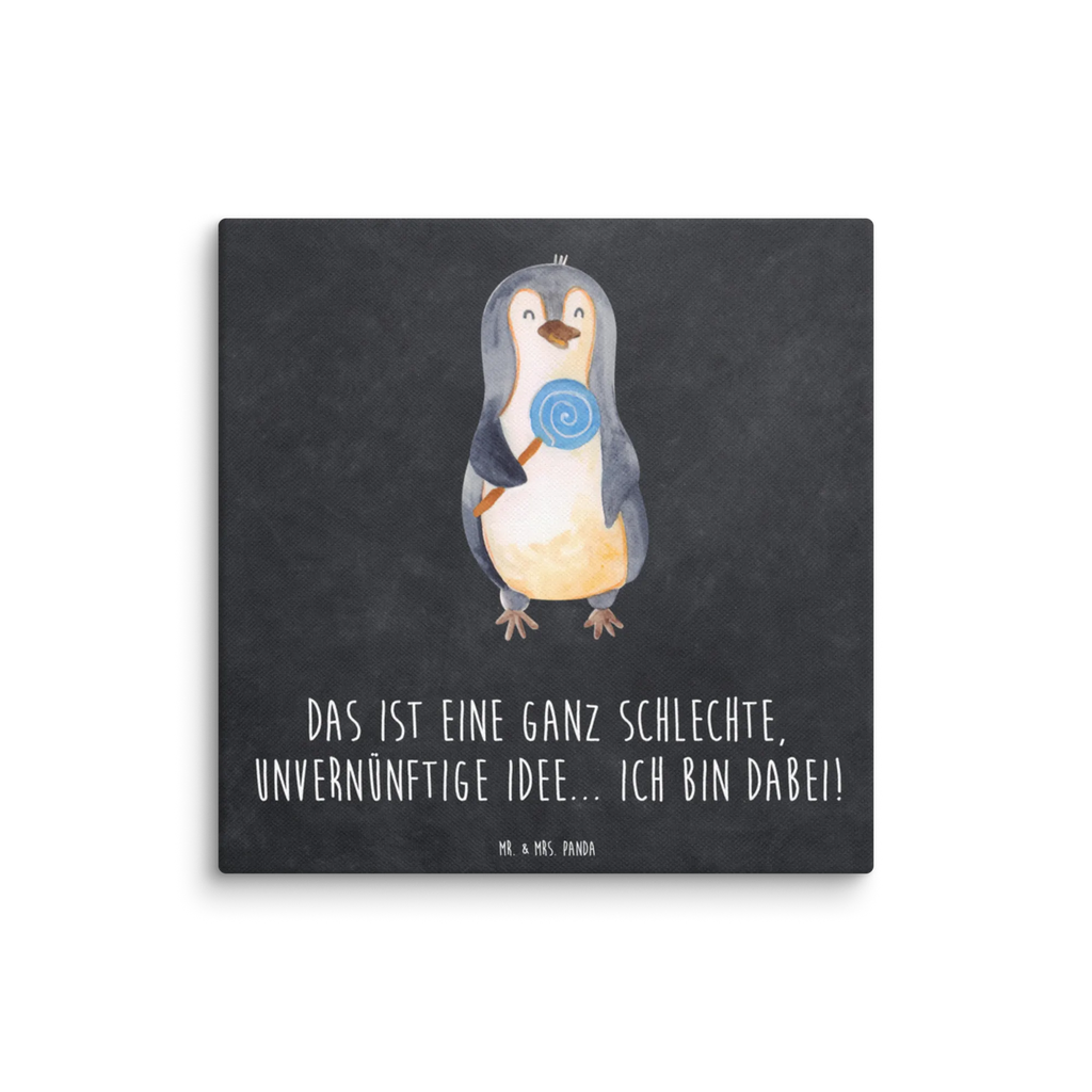 Canvas picture Penguin lollipop Leinwand, Kunstdruck, Pinguin, Ganove, Rabauke, Lolli, Pinguine, Süßigkeiten, Rebell, Gauner, Spruch, Blödsinn