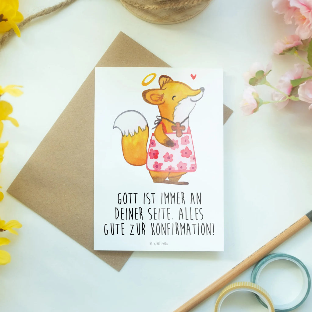 Greetings card Fox Confirmation girl Ansichtskarten, Klappkarte, Einladungskarte, Hochzeitskarte, Karte, Geburtstagskarte, Grußkarte, Glückwunschkarte, Konfirmation, Kommunion, Jugendweihe, Konfirmation Geschenk, Gläubig, Alles Gute, Gott