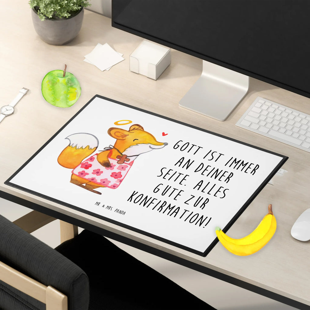 Desk pad Fox Confirmation girl Schreibtischauflage, Schreibtischunterlage Groß, Büroartikel, Schreibwaren, Schreibunterlage, Bürobedarf, Schreibtisch Unterlagen, Konfirmation, Kommunion, Jugendweihe, Konfirmation Geschenk, Alles Gute, Gott, Gläubig