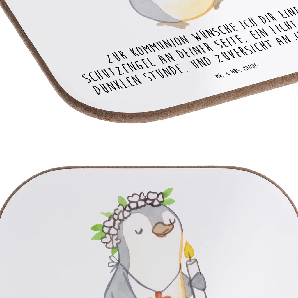 Quadratische Untersetzer Pinguin Kommunion Mädchen Getränkeuntersetzer, Holzuntersetzer, Glasuntersetzer, Untersetzer für Gläser, Untersetzer Holz, Korkuntersetzer, Untersetzer Design, Untersetzer aus Holz, Tassen Untersetzer, Bierdeckel, Untersetzer Gläser, Untersetzer, Konfirmation, Kommunion, Jugendweihe, Konfirmation Geschenk, Gläubig, Gott, Alles Gute