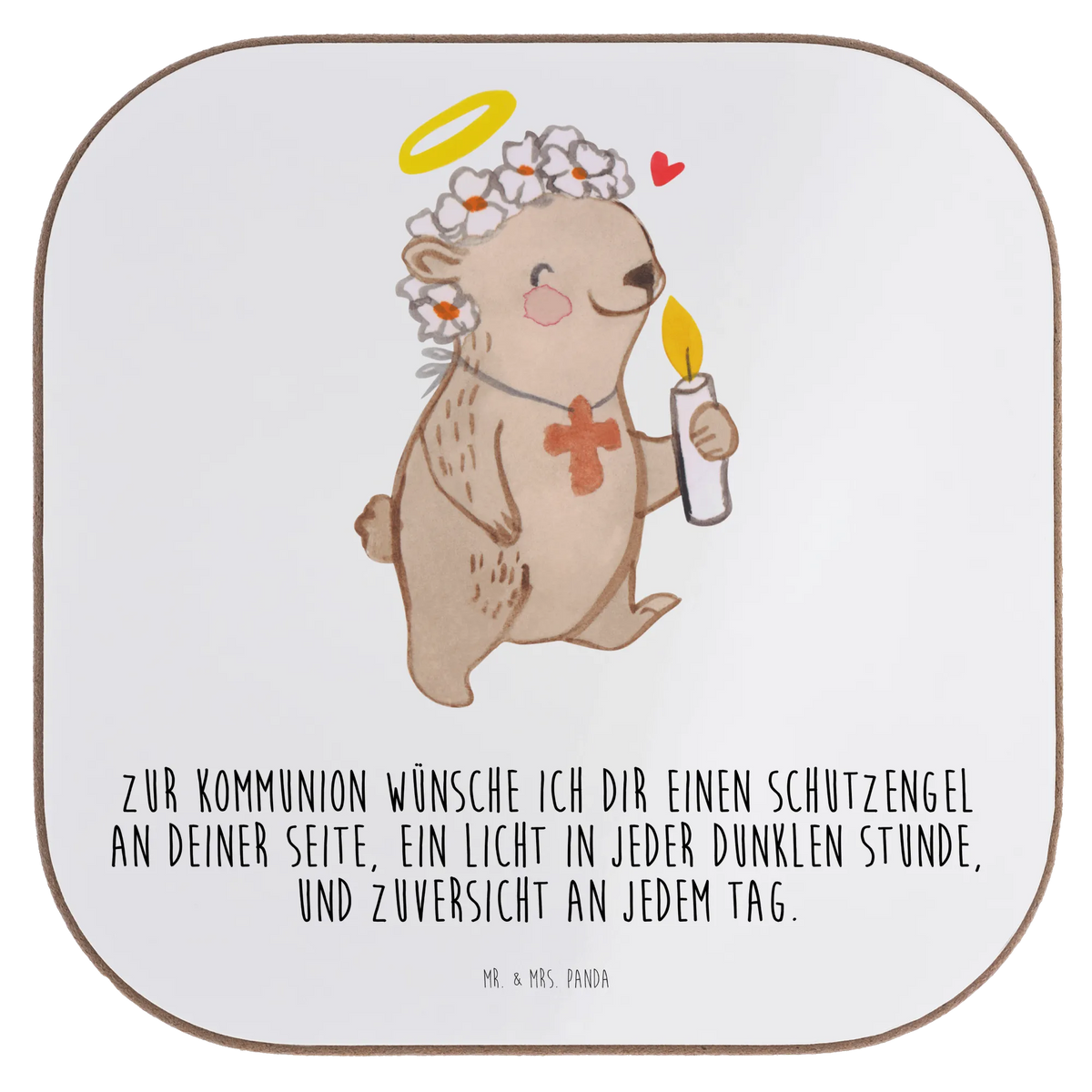 Square coaster bear communion girl gifts, glass coasters, Coasters, breakfast, party, presents, gift, Confirmation, communion, youth consecration, confirmation gift, Faith, God, Communion, Communion Gift, Communion Thank You, Believer, Love