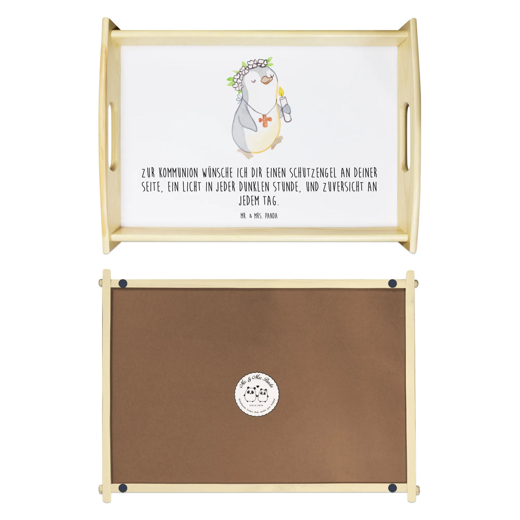 Serviertablett Pinguin Kommunion Mädchen Dekotablett, Küchentablett, Frühstückstablett, Tablett, Serviertablett, Holztablett, Konfirmation, Kommunion, Jugendweihe, Konfirmation Geschenk, Gott, Alles Gute, Gläubig