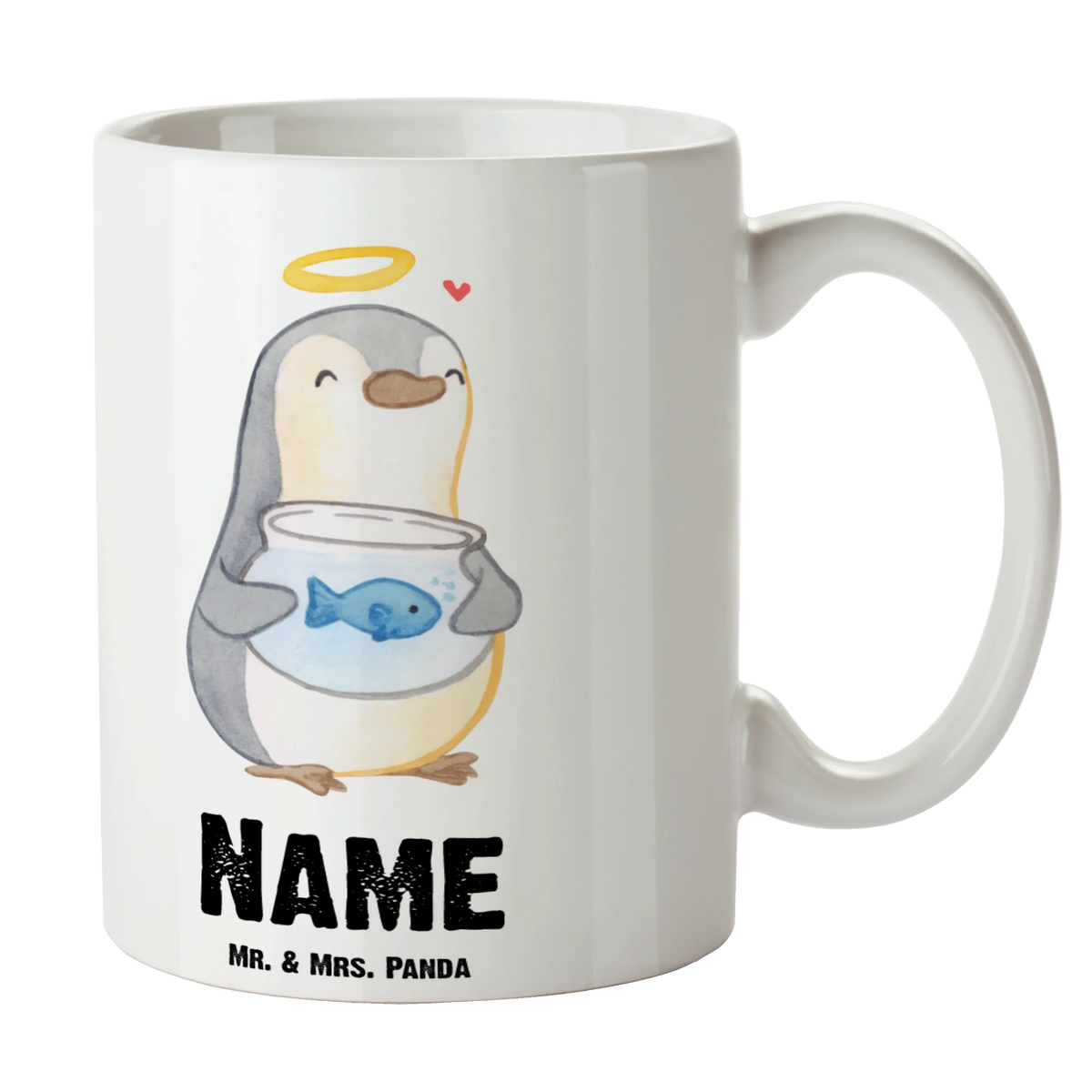 Personalised cup penguin Fish Confirmation, communion, youth consecration, confirmation gift, fish decoration, trust, confidence