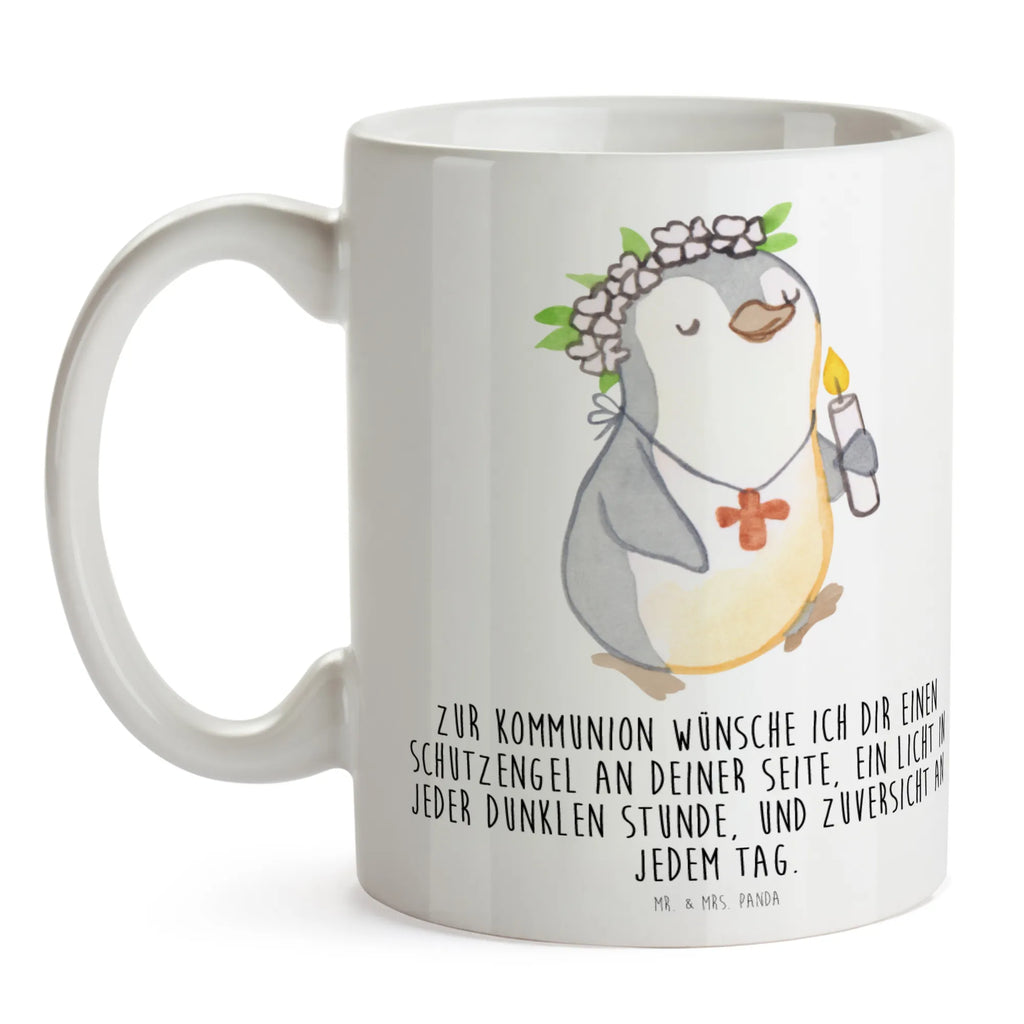 Mug penguin communion girl ceramic mug, latte mug, mug with quotes, mug, personalized mug, custom mug, novelty mug, gift mug, tea mug, coffee mug, mug with designs, porcelain mug, office mug, Confirmation, communion, youth consecration, confirmation gift, Believer, Happy Birthday, Confirmation Gift, God