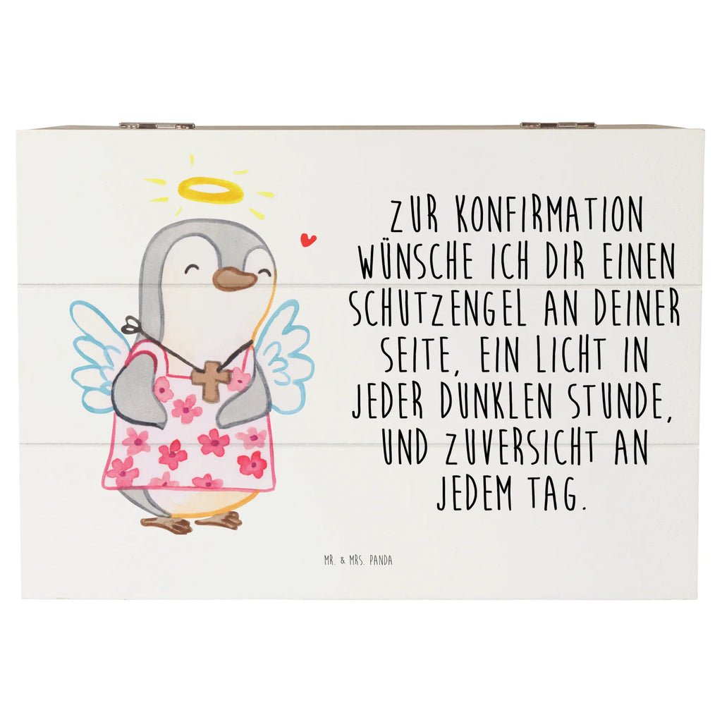 Wooden chest penguin confirmation Erinnerungsbox, Holzkiste, Kiste, Geschenkdose, Aufbewahrungsbox, Dekokiste, Geschenkbox, Schatulle, Truhe, Schatzkiste, Erinnerungskiste, XXL, Konfirmation, Kommunion, Jugendweihe, Konfirmation Geschenk, Zuversicht, Vertrauen, Schutzengel