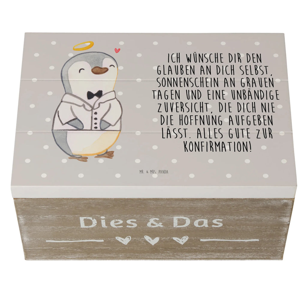 Holzkiste Pinguin Konfirmation Hemd Schatulle, Kiste, Dekokiste, Holzkiste, XXL, Aufbewahrungsbox, Geschenkbox, Truhe, Erinnerungskiste, Geschenkdose, Schatzkiste, Erinnerungsbox, Konfirmation, Kommunion, Jugendweihe, Konfirmation Geschenk, Vertrauen, Hoffnung, Sonnenschein, Zuversicht
