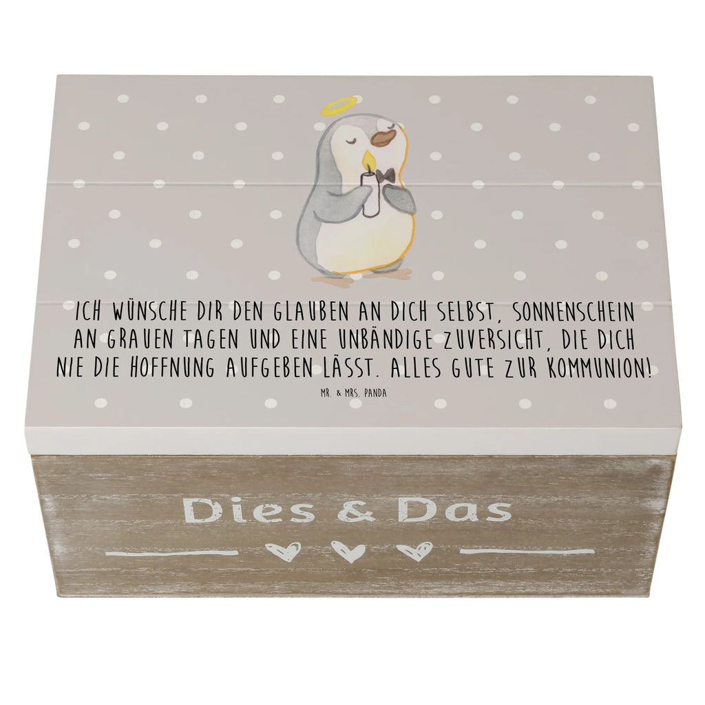 Holzkiste Pinguin Kommunion Truhe, Dekokiste, Schatulle, Geschenkdose, Geschenkbox, XXL, Kiste, Erinnerungskiste, Holzkiste, Erinnerungsbox, Schatzkiste, Aufbewahrungsbox, Konfirmation, Kommunion, Jugendweihe, Konfirmation Geschenk, Kommunion Dankeschön, Sonnenschein, Kommunion Geschenk, Glauben