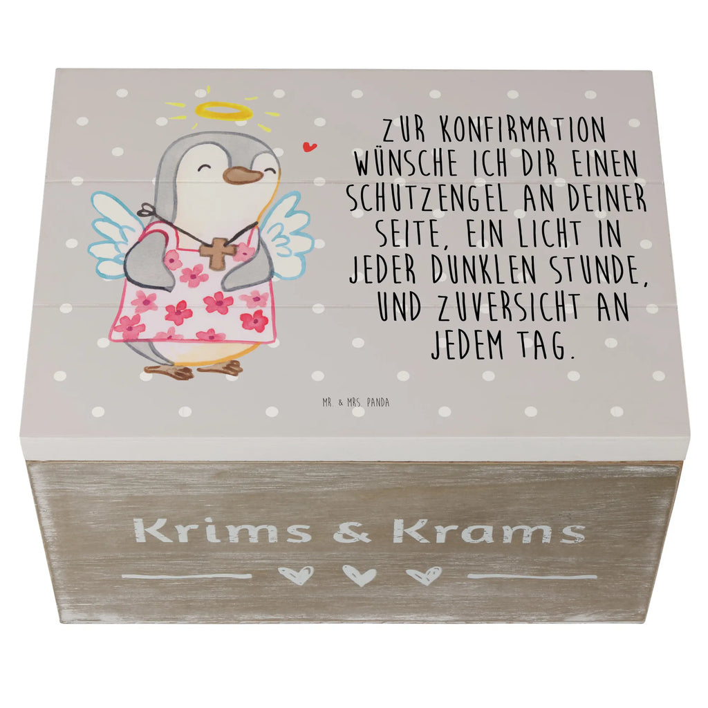Wooden chest penguin confirmation Erinnerungsbox, Holzkiste, Kiste, Geschenkdose, Aufbewahrungsbox, Dekokiste, Geschenkbox, Schatulle, Truhe, Schatzkiste, Erinnerungskiste, XXL, Konfirmation, Kommunion, Jugendweihe, Konfirmation Geschenk, Zuversicht, Vertrauen, Schutzengel