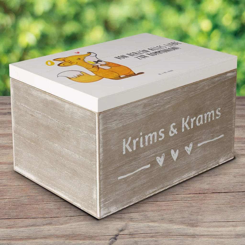 Holzkiste Fuchs Kommunion Geschenkdose, Geschenkbox, Kiste, XXL, Schatzkiste, Schatulle, Erinnerungsbox, Erinnerungskiste, Truhe, Holzkiste, Dekokiste, Aufbewahrungsbox, Konfirmation, Kommunion, Jugendweihe, Konfirmation Geschenk, Gläubig, Glauben, Kommunion Dankeschön, Kommunion Geschenk, Liebe, Gott
