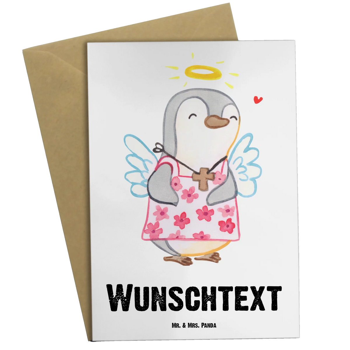Personalised greetings card penguin confirmation Confirmation, communion, youth consecration, confirmation gift, trust, confidence, guardian angel