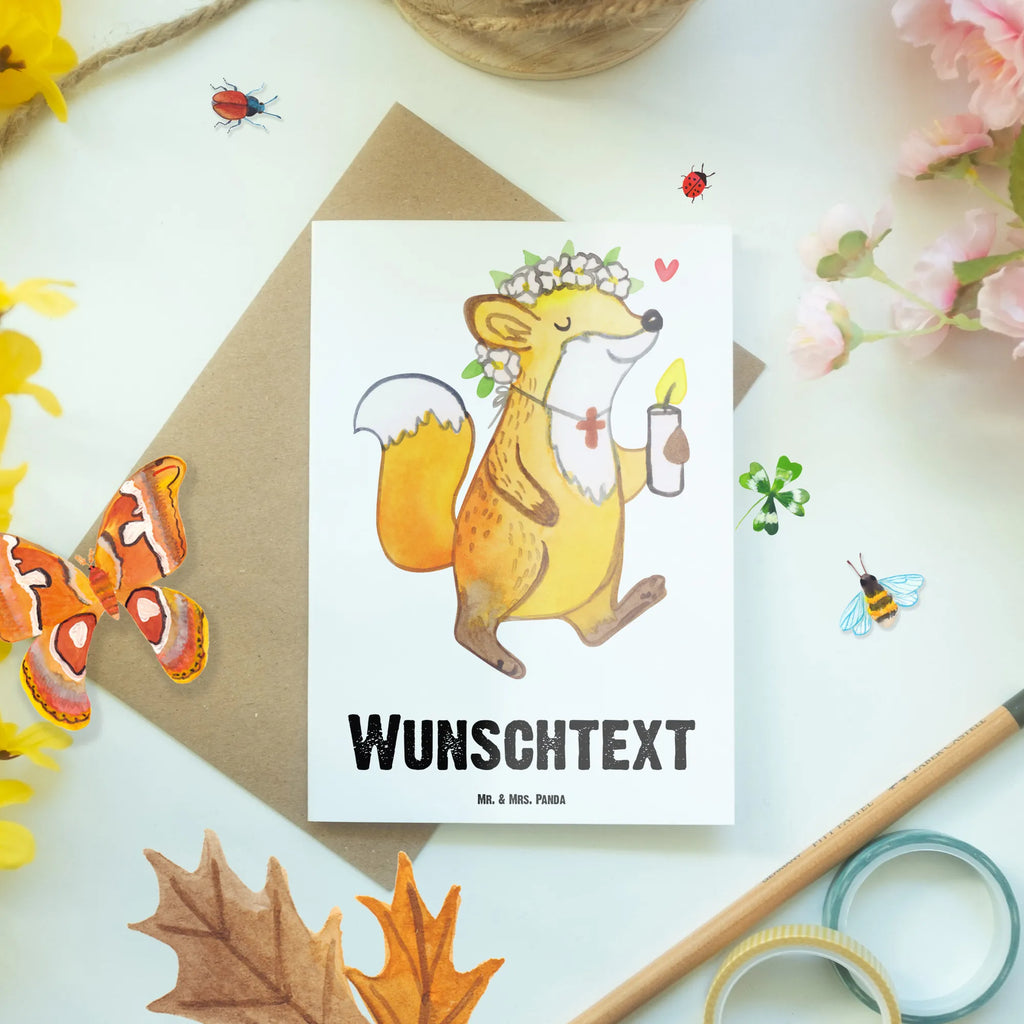 Personalised greetings card Fox communion girl Confirmation, communion, youth consecration, confirmation gift, Communion Gift, Girl, Faith, God, Communion, Communion Thank You, Believer, Love