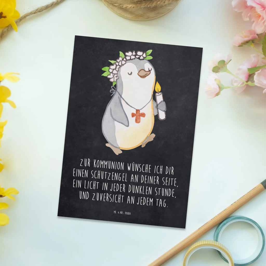 Postcard penguin communion girl Einladung, Einladung Geburtstag, Ansichtskarte, Karte, Einladungskarte, Geburtstagskarte, Dankeskarte, Ansichtskarten, Geschenkkarte, Postkarte, Grußkarte, Einladungskarten Geburtstag, Konfirmation, Kommunion, Jugendweihe, Konfirmation Geschenk, Gott, Gläubig, Alles Gute