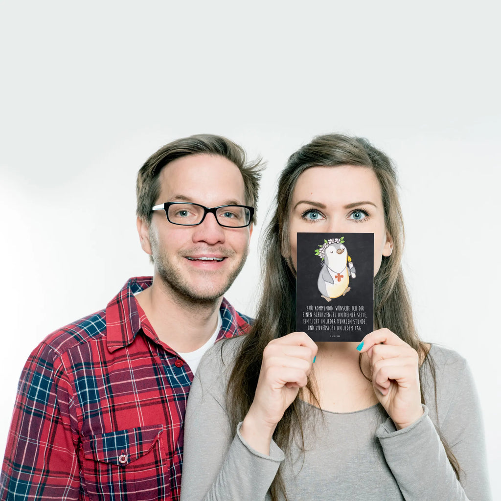 Postcard penguin communion girl Einladung, Einladung Geburtstag, Ansichtskarte, Karte, Einladungskarte, Geburtstagskarte, Dankeskarte, Ansichtskarten, Geschenkkarte, Postkarte, Grußkarte, Einladungskarten Geburtstag, Konfirmation, Kommunion, Jugendweihe, Konfirmation Geschenk, Gott, Gläubig, Alles Gute