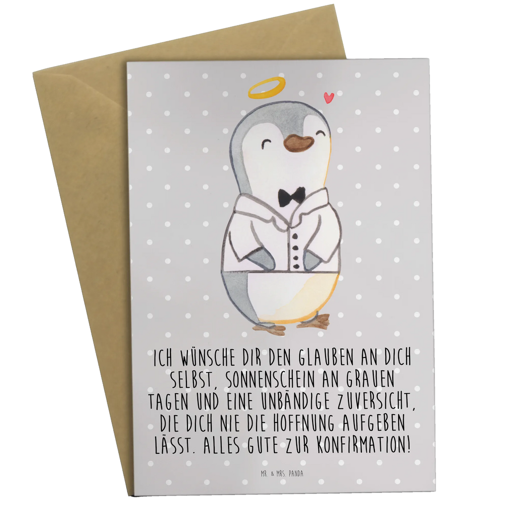 Greetings card penguin Confirmation shirt wedding card, greeting card, folding card, invitation card, birthday card, Confirmation, communion, youth consecration, confirmation gift, trust, confidence, sunshine, hope