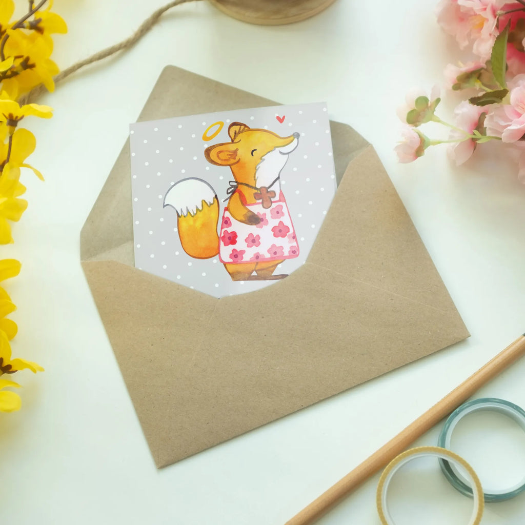 Greetings card Fox Confirmation girl Ansichtskarten, Klappkarte, Einladungskarte, Hochzeitskarte, Karte, Geburtstagskarte, Grußkarte, Glückwunschkarte, Konfirmation, Kommunion, Jugendweihe, Konfirmation Geschenk, Gläubig, Alles Gute, Gott