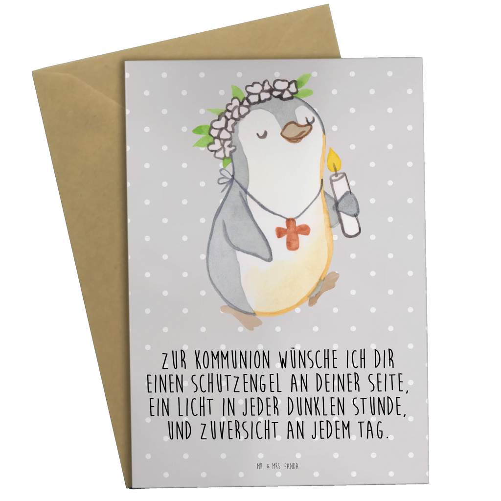 Grußkarte Pinguin Kommunion Mädchen Geburtstagskarte, Ansichtskarten, Hochzeitskarte, Karte, Klappkarte, Glückwunschkarte, Einladungskarte, Grußkarte, Konfirmation, Kommunion, Jugendweihe, Konfirmation Geschenk, Gott, Alles Gute, Gläubig