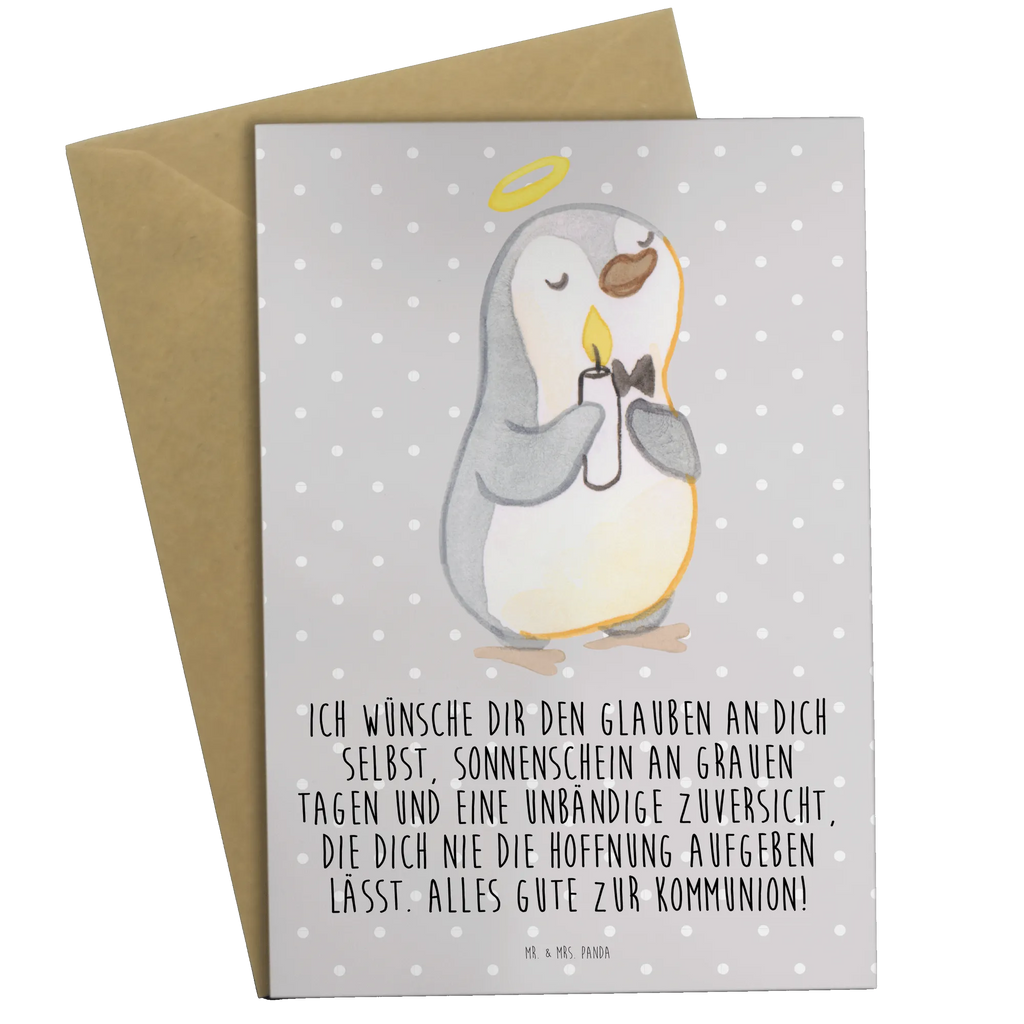Greetings card penguin communion Geburtstagskarte, Klappkarte, Karte, Ansichtskarten, Einladungskarte, Glückwunschkarte, Grußkarte, Hochzeitskarte, Konfirmation, Kommunion, Jugendweihe, Konfirmation Geschenk, Sonnenschein, Kommunion Dankeschön, Kommunion Geschenk, Glauben