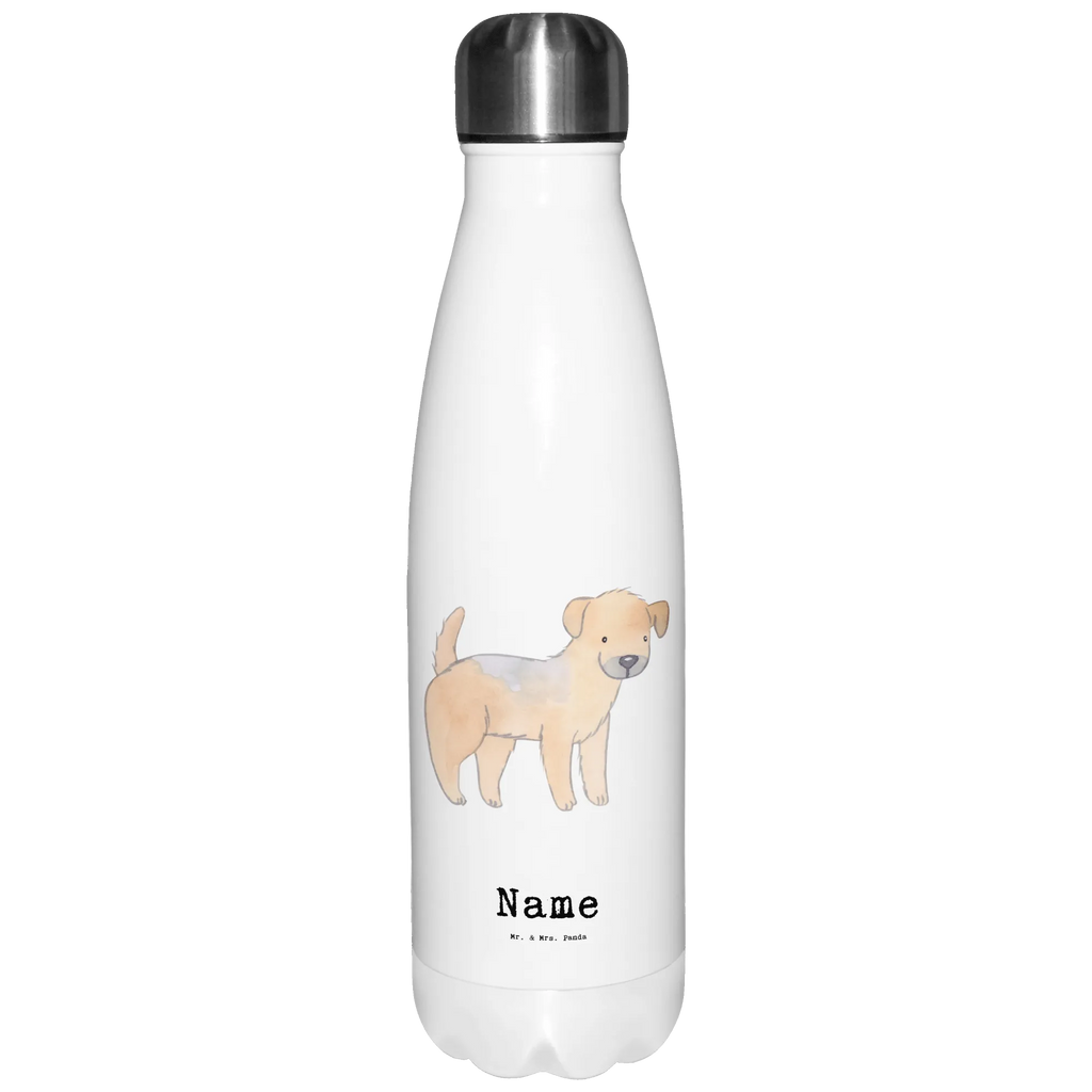 Personalised insulated bottle Border Terrier Lifesaver Dog, dog breed, purebred dog, dog owner, gift, animal lover, giving, puppy