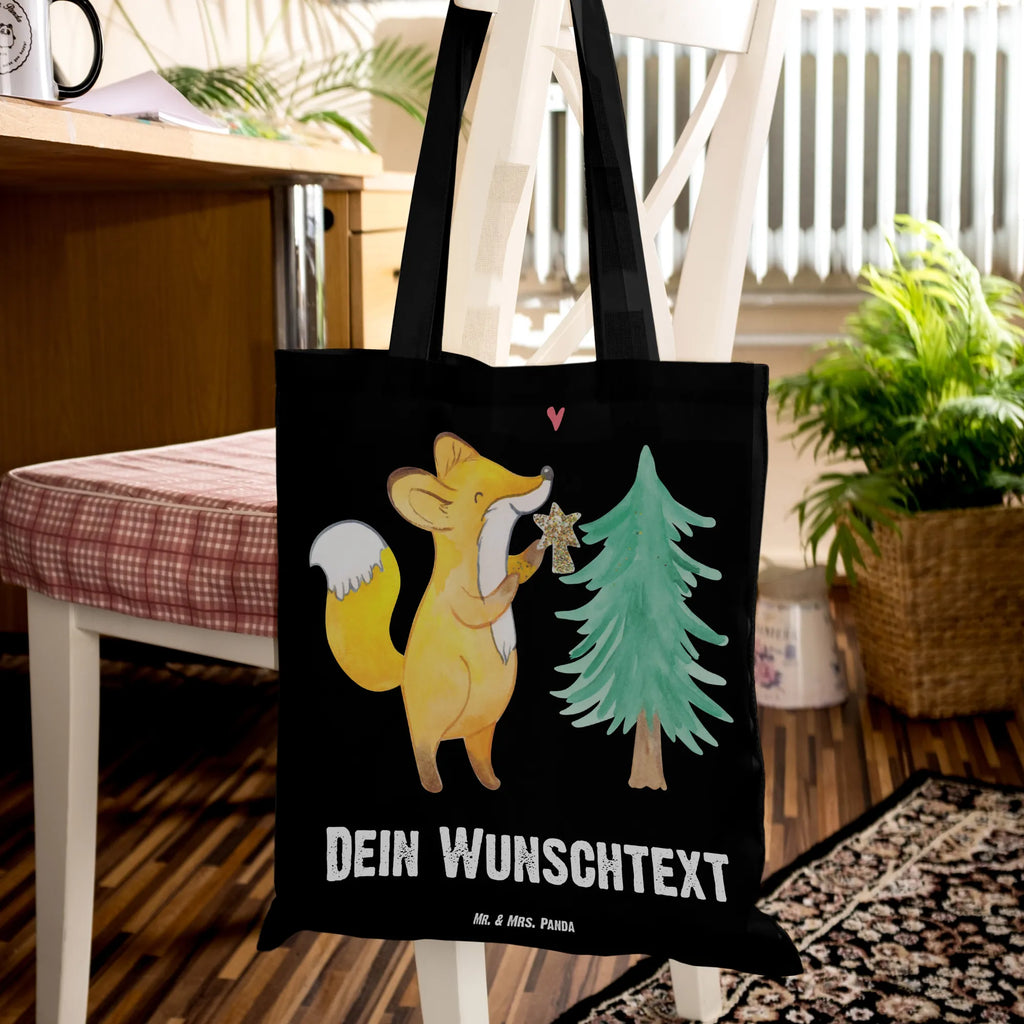 Personalisierte Tragetasche Fuchs  Weihnachtsbaum Personalisierte Kindergartentasche, Personalisierte Beuteltasche, Personalisierter Beutel, Personalisierter Jutebeutel, Einkaufstasche mit Namen, Personalisierte Tasche, Personalisierte Jutetasche, Personalisierte Einkaufstasche, Stoffbeutel mit Namen, Personalisierter Stoffbeutel, Tragetasche mit Namen, Winter, Weihnachten, Weihnachtsdeko, Nikolaus, Advent, Heiligabend, Wintermotiv, Weihnachtsdekoration, Weihnachtsmann, Schlittschuh, Weihnachtszeit, Fuchs, Weihnachtstage