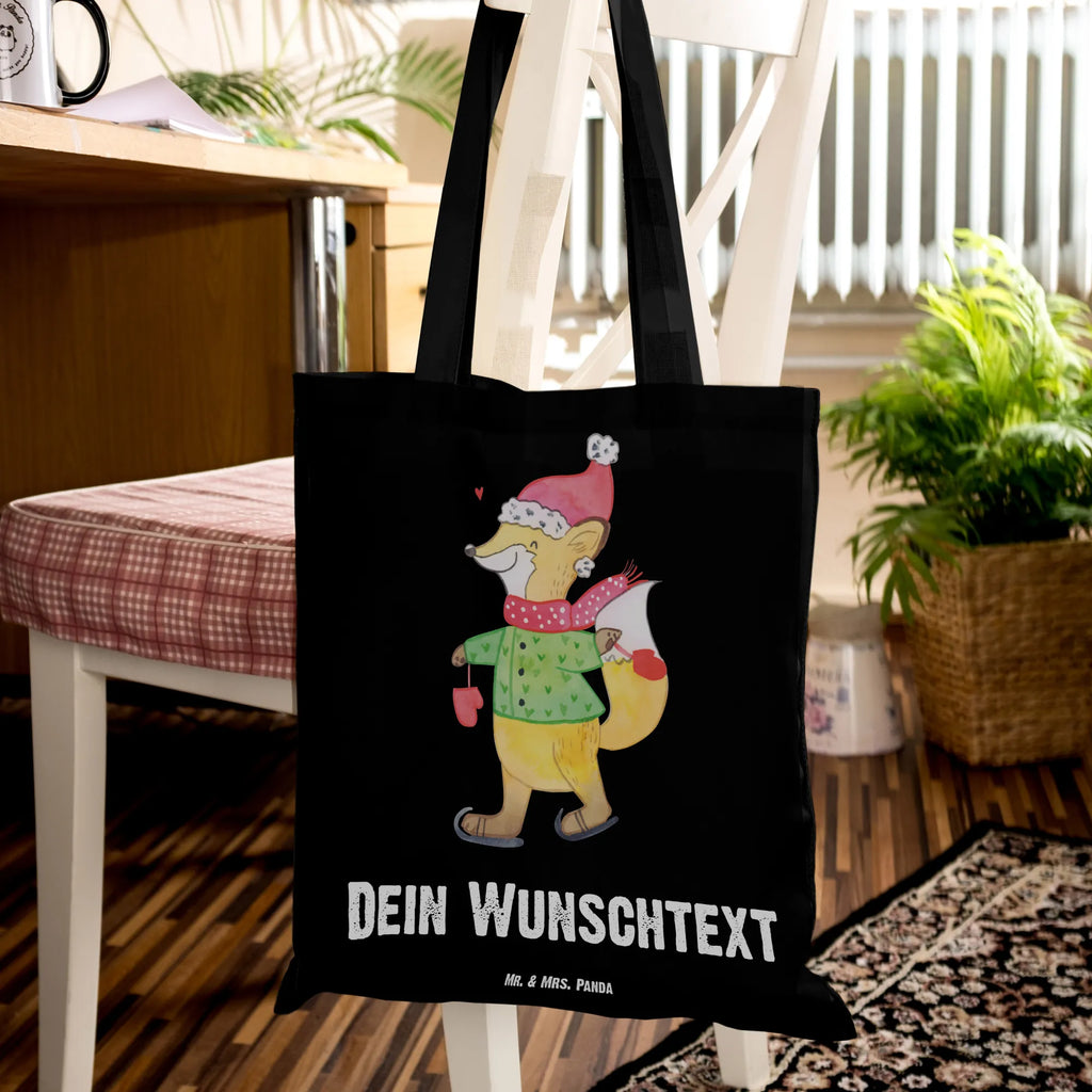 Personalisierte Tragetasche Fuchs  Schlittschuhe Personalisierte Beuteltasche, Stoffbeutel mit Namen, Personalisierte Einkaufstasche, Personalisierte Kindergartentasche, Personalisierter Jutebeutel, Personalisierte Tasche, Personalisierter Stoffbeutel, Tragetasche mit Namen, Personalisierter Beutel, Personalisierte Jutetasche, Einkaufstasche mit Namen, Winter, Weihnachten, Weihnachtsdeko, Nikolaus, Advent, Heiligabend, Wintermotiv, Weihnachtszeit, Weihnachtsbaum, Weihnachtsmann, Tannenbaum, Weihnachtstage