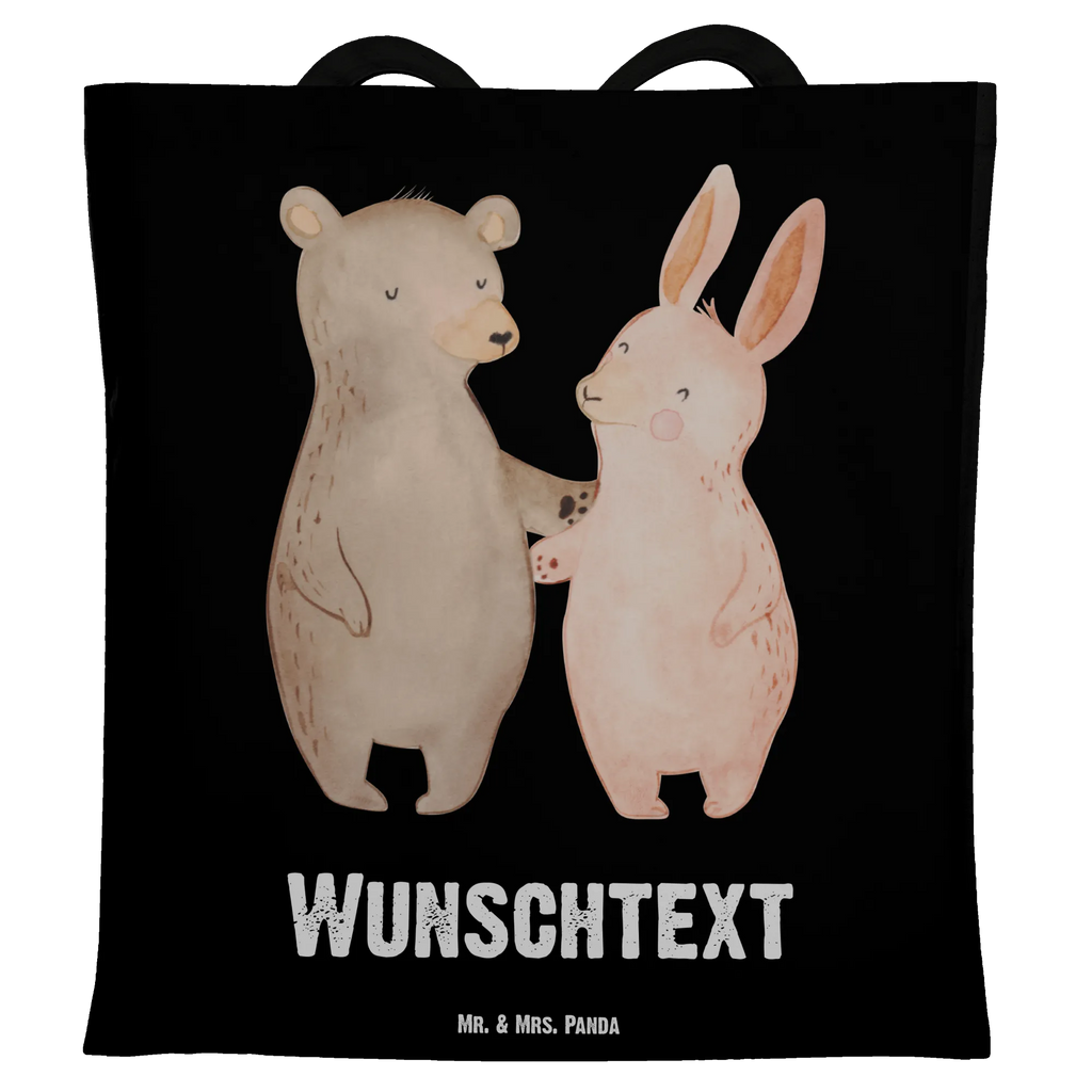 Personalisierte Tragetasche Bär Hase Umarmen Personalisierter Beutel, Personalisierte Einkaufstasche, Schultertasche, Einkaufsbeutel, Umhängetasche, Personalisierte Beuteltasche, Shopper, Strandtasche, Personalisierter Stoffbeutel, Personalisierte Tasche, Personalisierter Jutebeutel, Stoffbeutel mit Namen, Tragetasche mit Namen, Personalisierte Kindergartentasche, Einkaufstasche mit Namen, Tüte, Personalisierte Jutetasche, Freundin, Freund, Liebe, Liebesgeschenk, Jahrestag, Verlobung, Partner, Ehemann, Ehefrau, Heiraten, Heiratsantrag, Hocheitstag, Best Friends, Freunde, Hase, Bärchen, Bester Freund, Bär