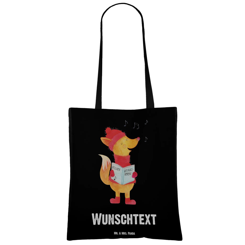 Personalisierte Tragetasche Fuchs Sänger Personalisierte Jutetasche, Personalisierter Jutebeutel, Personalisierte Einkaufstasche, Personalisierte Tasche, Tragetasche mit Namen, Einkaufstasche mit Namen, Stoffbeutel mit Namen, Personalisierte Beuteltasche, Personalisierter Stoffbeutel, Personalisierte Kindergartentasche, Personalisierter Beutel, Winter, Weihnachten, Weihnachtsdeko, Nikolaus, Advent, Heiligabend, Wintermotiv, Weihnachtslieder, Geschenk Sänger, Sänger, Singen, Fuchs, Füchse