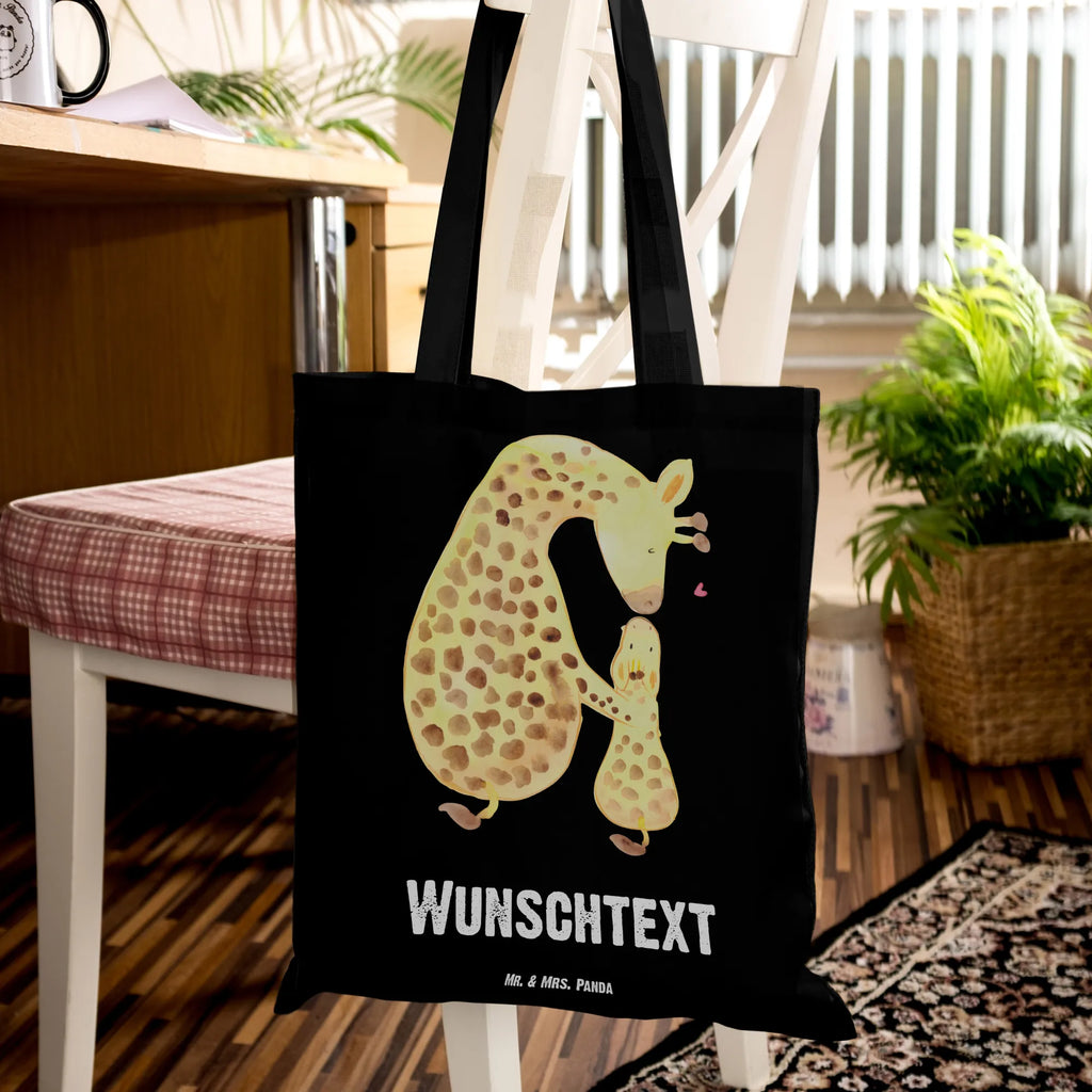 Personalised tote bag giraffe child Africa, mum, favourite person, daughter, mother, son, child, giraffe