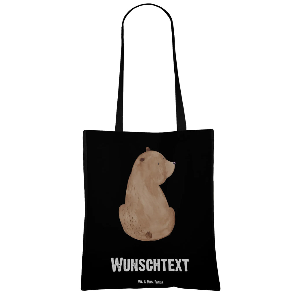 Personalisierte Tragetasche Bär Schulterblick Personalisierte Tasche, Personalisierte Kindergartentasche, Personalisierte Beuteltasche, Personalisierte Einkaufstasche, Personalisierte Jutetasche, Personalisierter Stoffbeutel, Personalisierter Jutebeutel, Personalisierter Beutel, Tragetasche mit Namen, Stoffbeutel mit Namen, Einkaufstasche mit Namen, Bär, Teddy, Teddybär, Motivation, Bärenliebe, Selbstachtung, Weltansicht, Weisheit, Bären