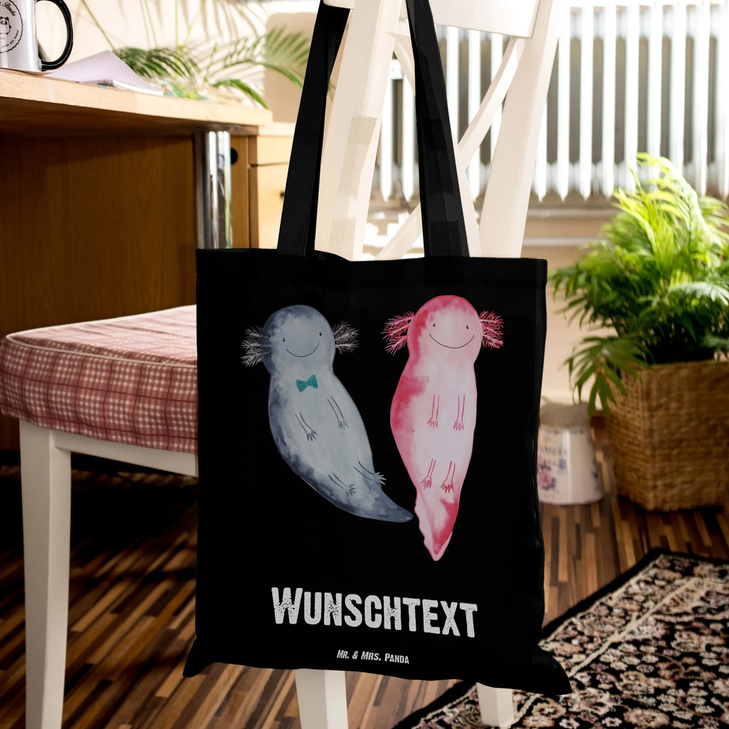 Personalisierte Tragetasche Axolotl Axel+Lotte Einkaufstasche mit Namen, Personalisierte Einkaufstasche, Schultertasche, Stoffbeutel mit Namen, Shopper, Tragetasche mit Namen, Personalisierte Beuteltasche, Personalisierter Jutebeutel, Personalisierte Jutetasche, Personalisierte Tasche, Personalisierte Kindergartentasche, Tüte, Einkaufsbeutel, Strandtasche, Personalisierter Beutel, Personalisierter Stoffbeutel, Umhängetasche, Axolotl, Molch, Jahrestag, Liebesbeweis, Valentinstag, Verlobter, Axolot, Liebe, Große Liebe, Lurche, Lurch, Ehemann, Freund, Schwanzlurch