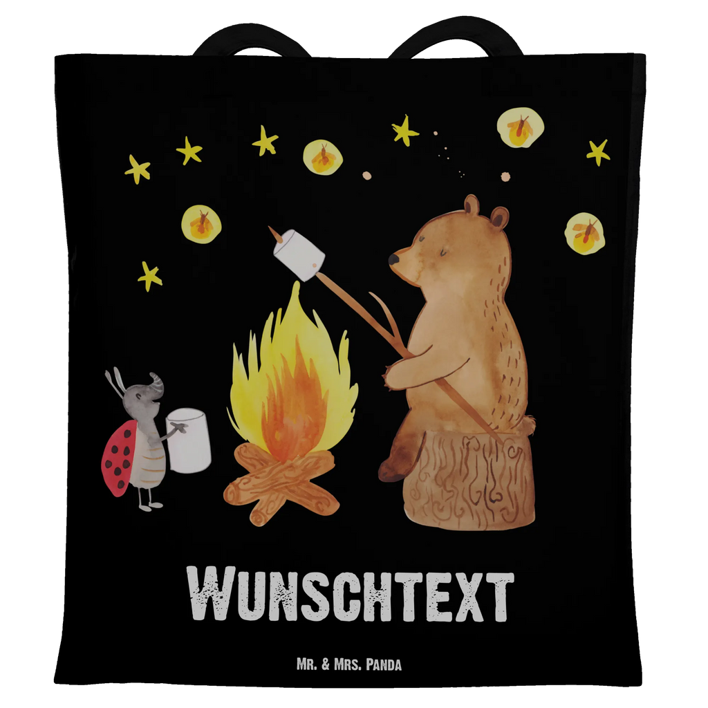 Personalisierte Tragetasche Bär & Marienkäfer Lagerfeuer Tragetasche mit Namen, Personalisierter Beutel, Einkaufstasche mit Namen, Stoffbeutel mit Namen, Personalisierte Kindergartentasche, Personalisierter Jutebeutel, Personalisierte Beuteltasche, Personalisierter Stoffbeutel, Personalisierte Jutetasche, Personalisierte Tasche, Personalisierte Einkaufstasche, Bär, Teddy, Teddybär, Lagerfeuer