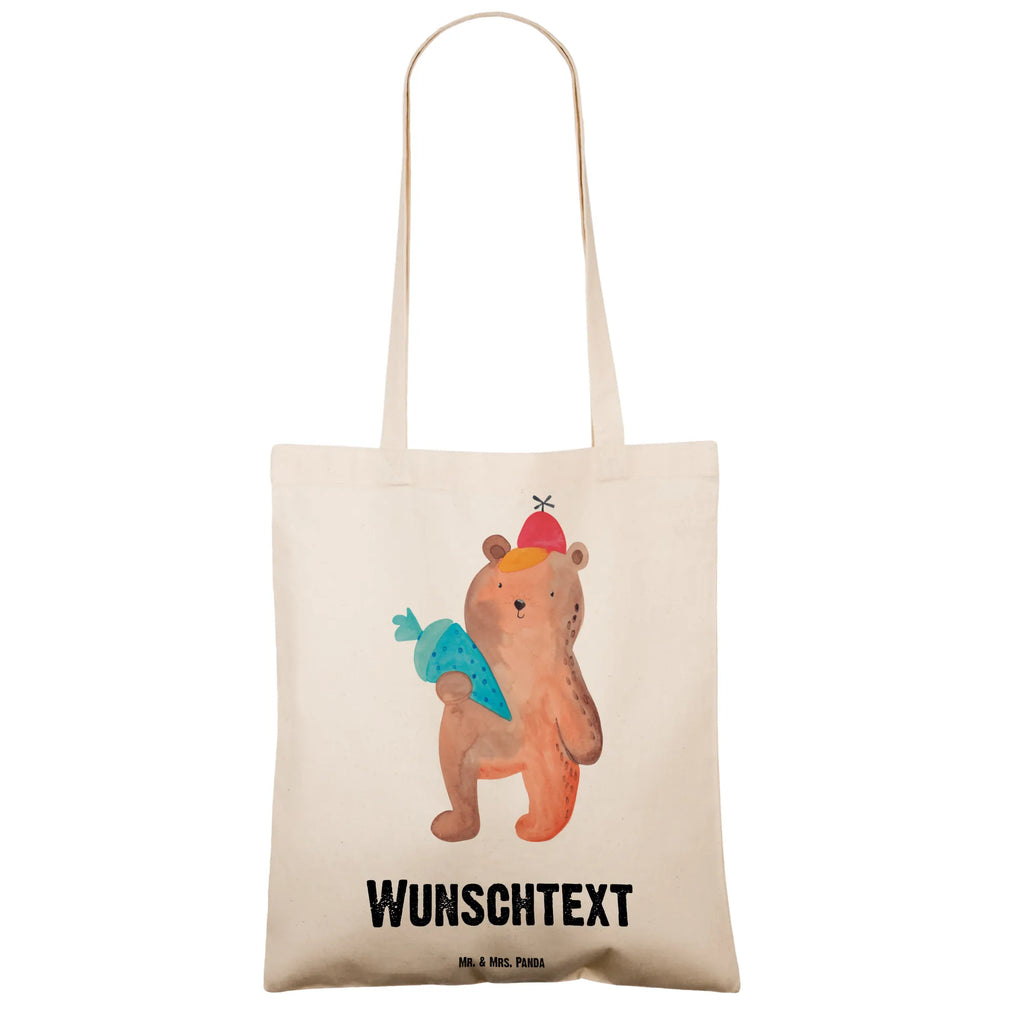 Personalised tote bag bear School cone bear, teddy, teddy bear, cuddly toy, School gift, Primary school, Bear motif, First day of school gift, Starting school, School bag, School enrolment gift