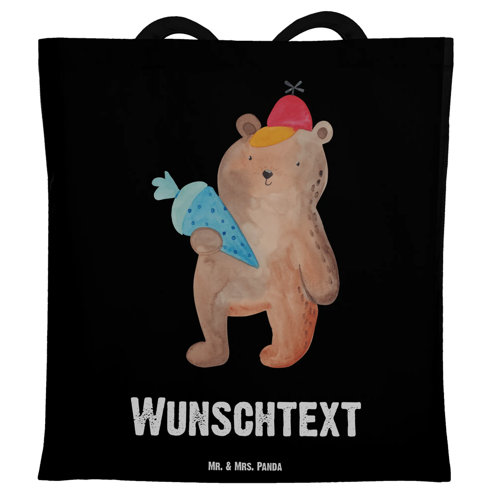 Personalised tote bag bear School cone bear, teddy, teddy bear, cuddly toy, School gift, Primary school, Bear motif, First day of school gift, Starting school, School bag, School enrolment gift
