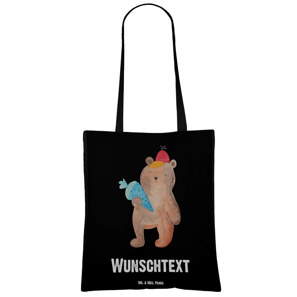 Personalised tote bag bear School cone bear, teddy, teddy bear, cuddly toy, School gift, Primary school, Bear motif, First day of school gift, Starting school, School bag, School enrolment gift
