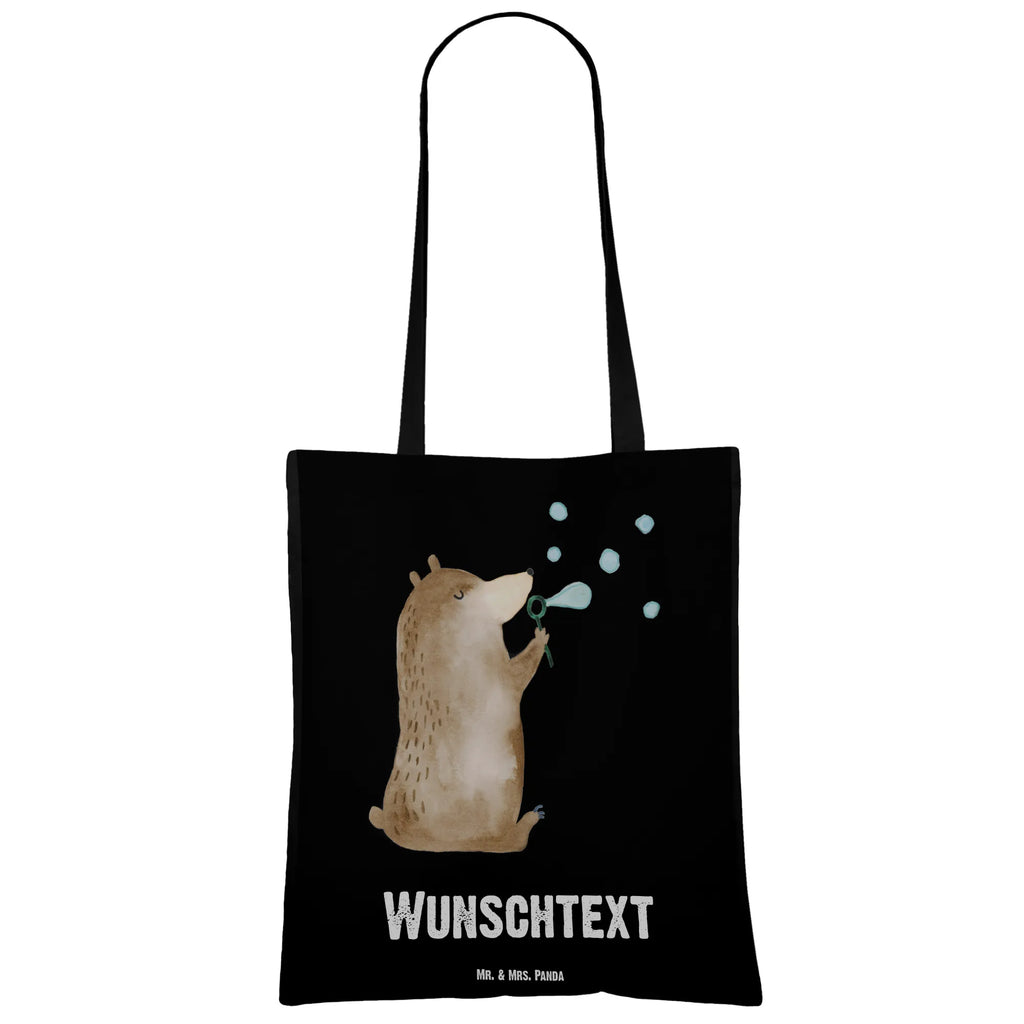 Personalised tote bag bear soap bubbles bear, teddy, teddy bear, cuddly toy, Soap Bubbles Bear Funny Being Happy Sad Happy
