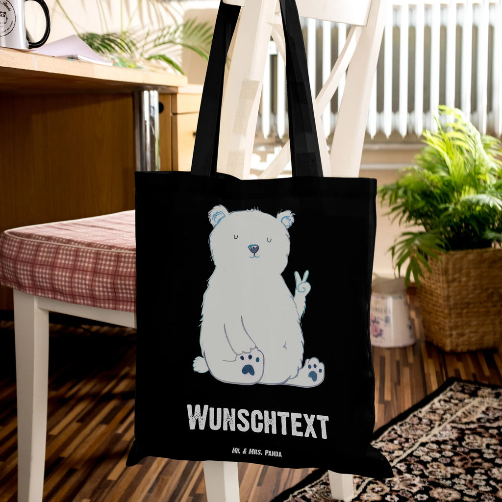 Personalised tote bag Icebear Lazy bear, teddy, teddy bear, cuddly toy, work, home office, relaxing, lazy, office job, North Pole, office, Polar bear, workplace