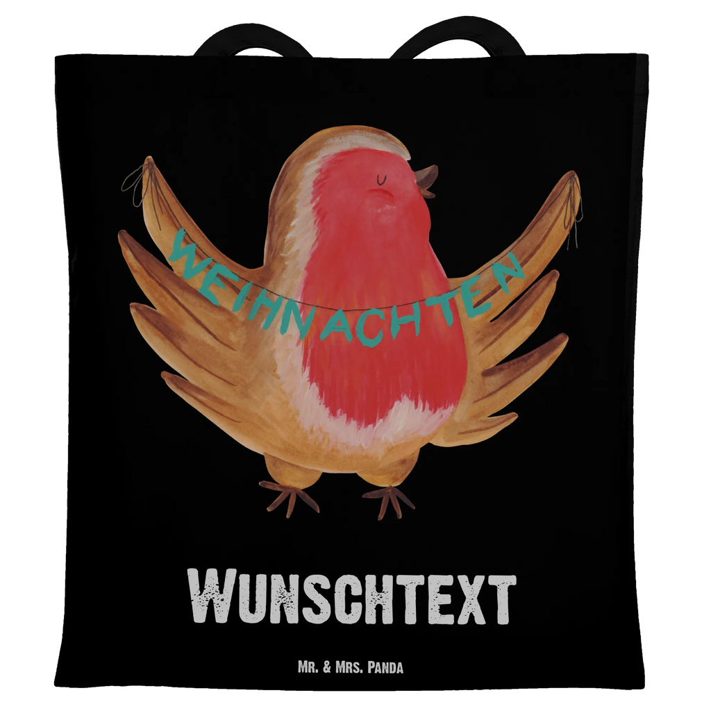 Personalised tote bag robin Christmas Winter, Christmas, Christmas time, snow, Christmas Eve, winter, bird, Christmas greeting, Christmas motif, xmas, Merry Christmas