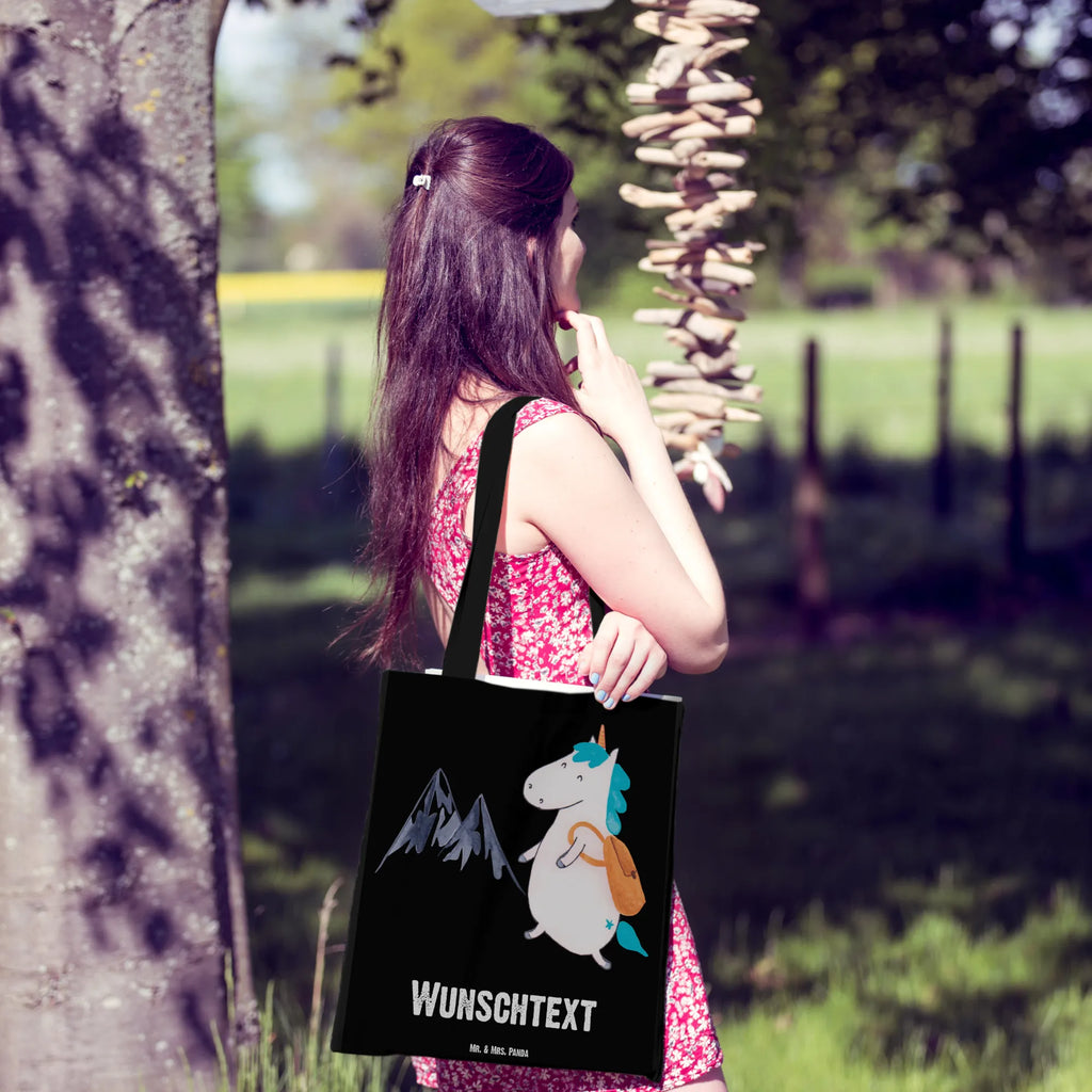 Personalised tote bag unicorn climber unicorn, unicorns, mountaineer, adventure, vacation, mountains, world trip, world traveler, adventurer, explorer, Einhorn, english, travel