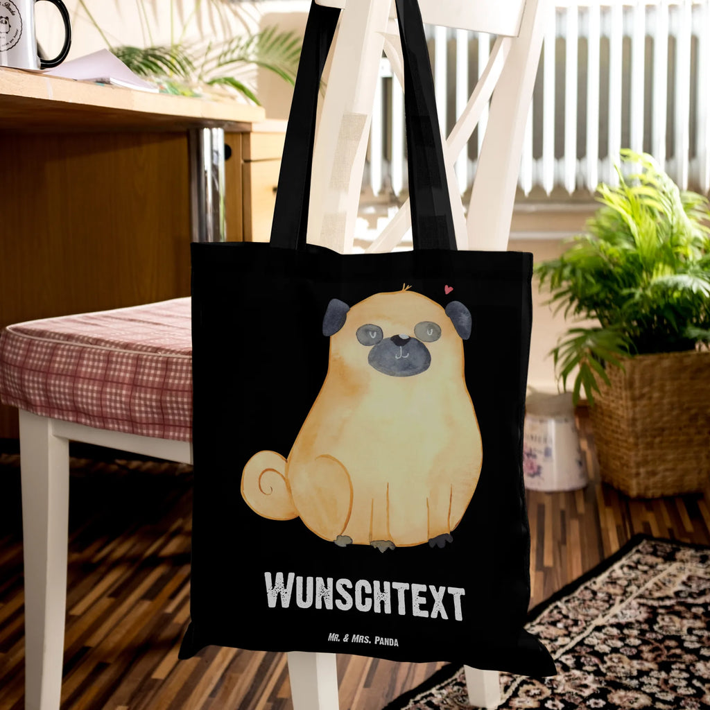 Personalisierte Tragetasche Mops Tragetasche mit Namen, Personalisierte Jutetasche, Personalisierte Tasche, Schultertasche, Personalisierter Jutebeutel, Umhängetasche, Personalisierter Stoffbeutel, Personalisierter Beutel, Personalisierte Kindergartentasche, Personalisierte Beuteltasche, Tüte, Shopper, Einkaufsbeutel, Einkaufstasche mit Namen, Stoffbeutel mit Namen, Personalisierte Einkaufstasche, Strandtasche, Sprüche, Hund, Hunderasse, Hundebesitzer, Hundemotiv, Haustier, Tierliebhaber, Mops, Hundeliebe, Liebe