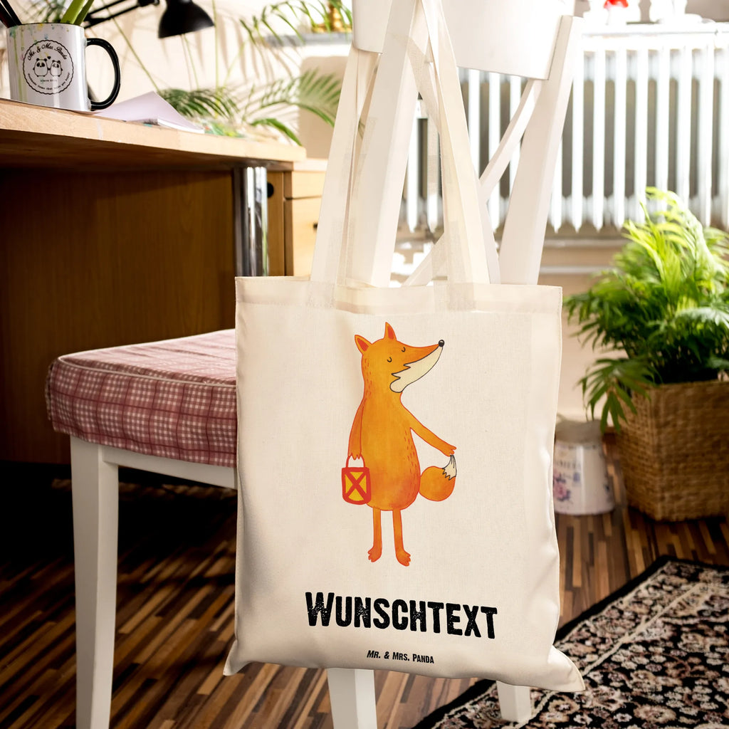 Personalised tote bag Fox Lantern Personalisierter Beutel, Personalisierter Jutebeutel, Personalisierte Jutetasche, Personalisierter Stoffbeutel, Personalisierte Beuteltasche, Personalisierte Kindergartentasche, Stoffbeutel mit Namen, Personalisierte Einkaufstasche, Einkaufstasche mit Namen, Tragetasche mit Namen, Personalisierte Tasche, Fuchs, Liebeskummer Spruch, Spruch trösten, Cäsar Otto Hugo Flaischlen, Sankt Martin, Füchse, Aufmuntern, Laterne, Laternenumzug