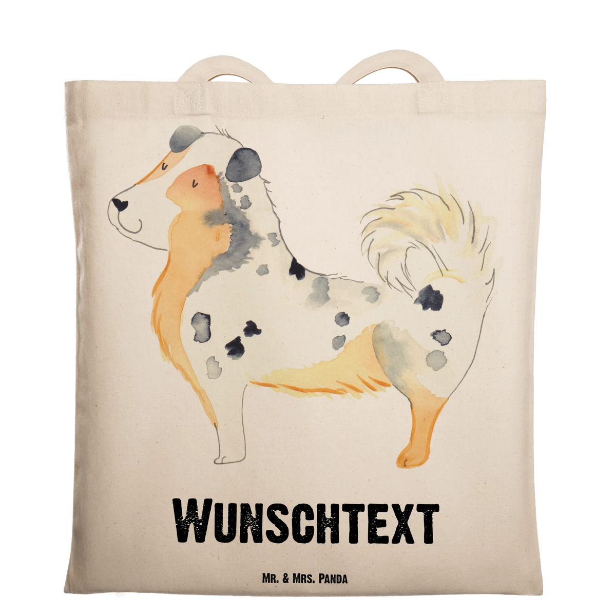 Personalised tote bag Dog Australia Shepherd dog, mutt, hound, woof, dog mama, dog breed, love dogs, love for dogs, dog decorative items, bag with dog print, funny gifts for dog owners, what do you give a dog lover, Christmas gifts for dogs, gifts for dogs, dog sayings, Sayings, Family dog, Shepherd, Australia Shepherd, Dog love, Dog, Saying