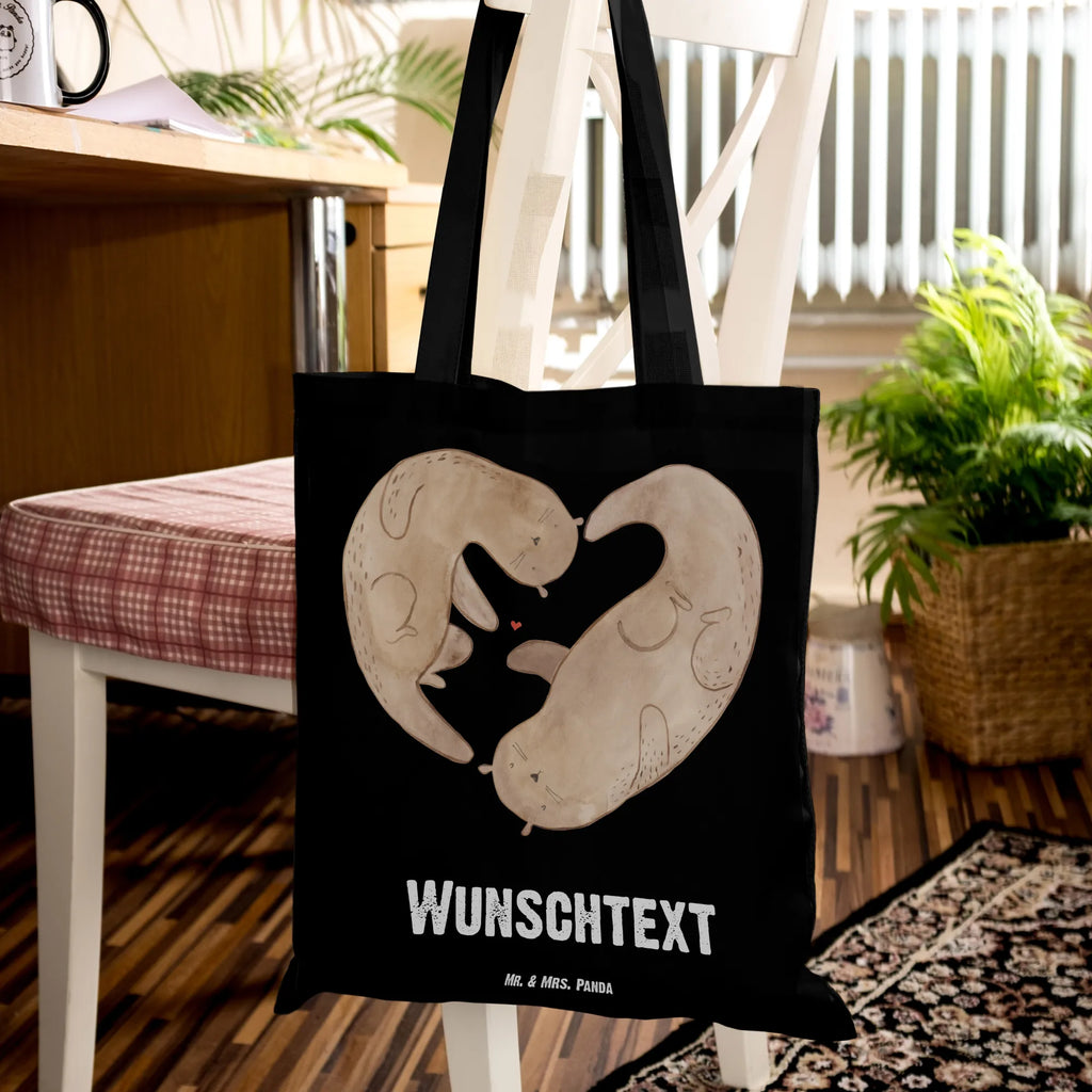 Personalisierte Tragetasche Otter Herz Personalisierter Beutel, Tragetasche mit Namen, Personalisierter Stoffbeutel, Personalisierter Jutebeutel, Personalisierte Tasche, Stoffbeutel mit Namen, Einkaufstasche mit Namen, Personalisierte Jutetasche, Personalisierte Einkaufstasche, Personalisierte Beuteltasche, Personalisierte Kindergartentasche, Otter, Fischotter, Seeotter, Liebesbeweis, Bessere Hälfte, Liebesgeschenk, Herz, Hochzeitstag, Jahrestag, Love you, Verlobung, Liebe, gemeinsames Leben