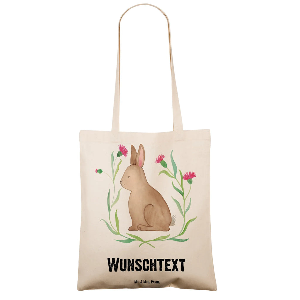 Personalised tote bag Hare Sit Easter, Easter bunny, Easter greetings, Easter flower, Hare, Happy Easter, Rabbit, Love, Greetings