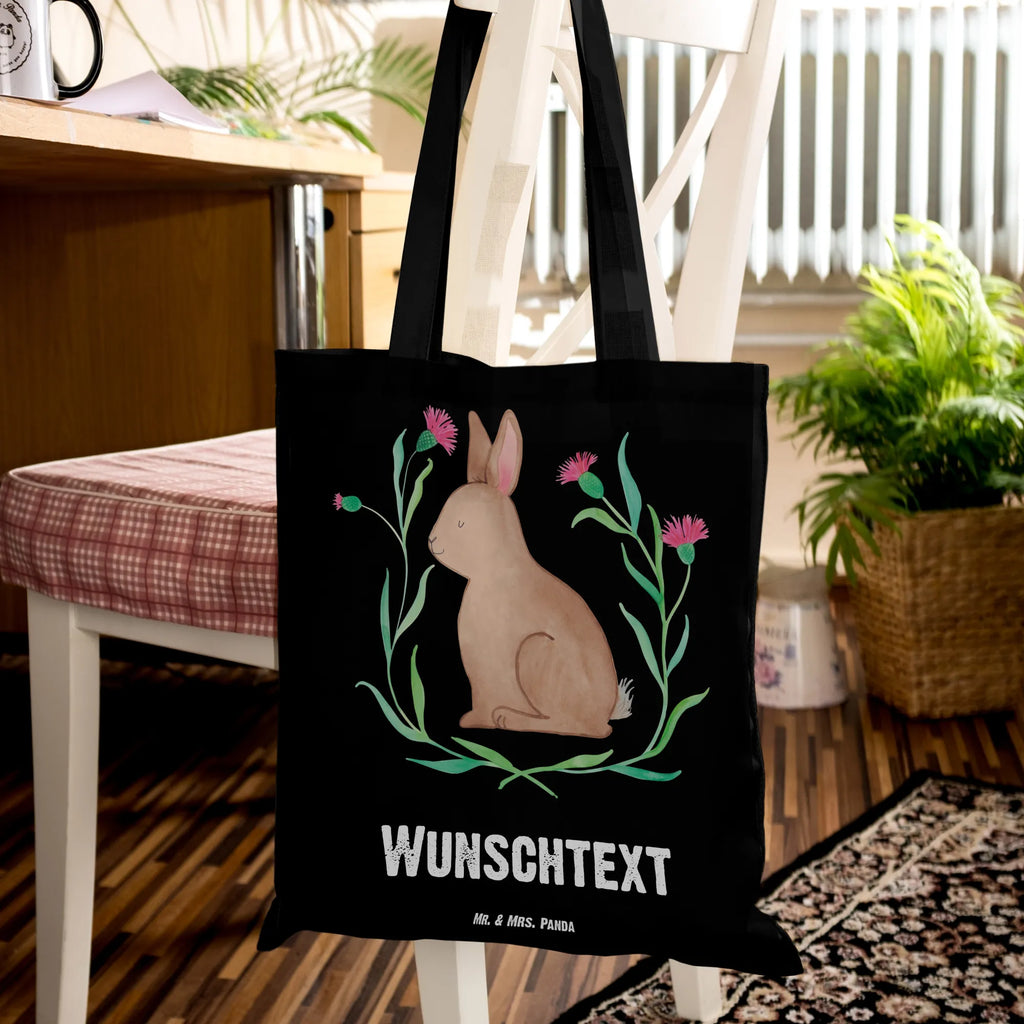 Personalised tote bag Hare Sit Easter, Easter bunny, Easter greetings, Easter flower, Hare, Happy Easter, Rabbit, Love, Greetings