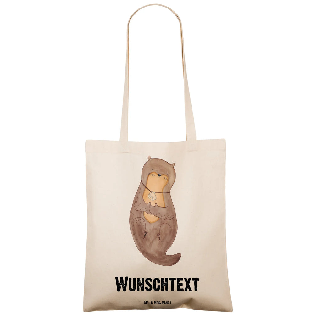 Personalisierte Tragetasche Otter mit Muschelmedaillon Personalisierte Kindergartentasche, Personalisierte Einkaufstasche, Personalisierte Beuteltasche, Stoffbeutel mit Namen, Personalisierte Tasche, Personalisierter Stoffbeutel, Personalisierter Jutebeutel, Personalisierter Beutel, Tragetasche mit Namen, Einkaufstasche mit Namen, Personalisierte Jutetasche, Otter, Fischotter, Seeotter, Büro, Otterliebe, Motivation, grübeln, träumen, Tagträumen